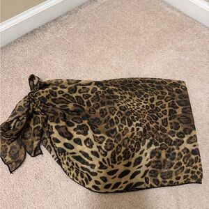 Leopard Swim Sarong Cover Up Skirt